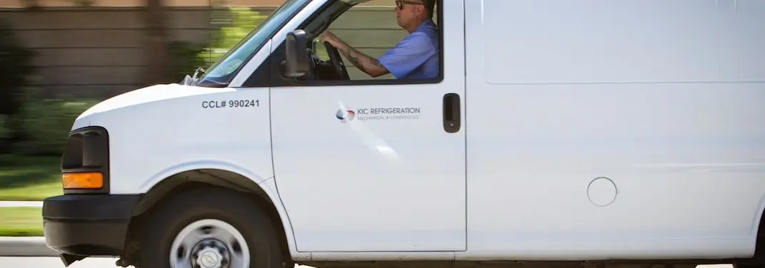 KIC Refrigeration service vehicle serving Bethany area